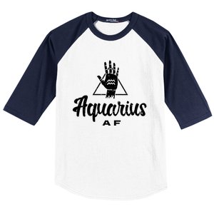 Aquarius Af / Aquarius Birthday Month Astrology And Zodiac Gift Baseball Sleeve Shirt