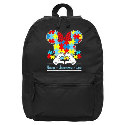 Autism Awareness Autism Mouse Autism 16 in Basic Backpack