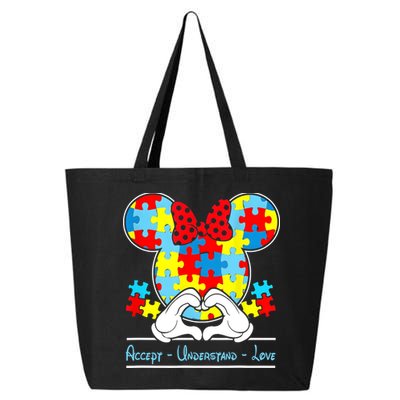 Autism Awareness Autism Mouse Autism 25L Jumbo Tote