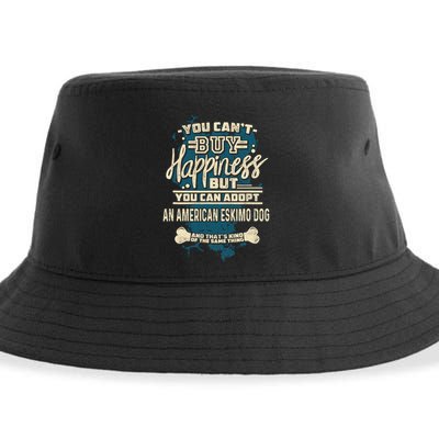 Adopt An American Eskimo Dog Rescue Dog Sustainable Bucket Hat