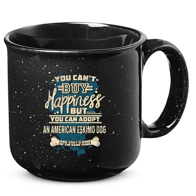 Adopt An American Eskimo Dog Rescue Dog 15oz Campfire Ceramic Mug