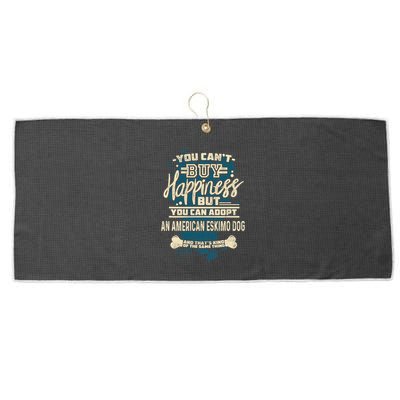 Adopt An American Eskimo Dog Rescue Dog Large Microfiber Waffle Golf Towel