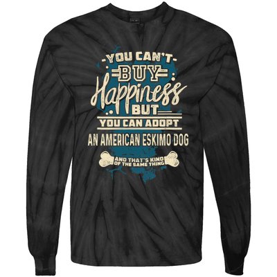 Adopt An American Eskimo Dog Rescue Dog Tie-Dye Long Sleeve Shirt