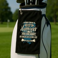 Adopt An American Eskimo Dog Rescue Dog Golf Towel