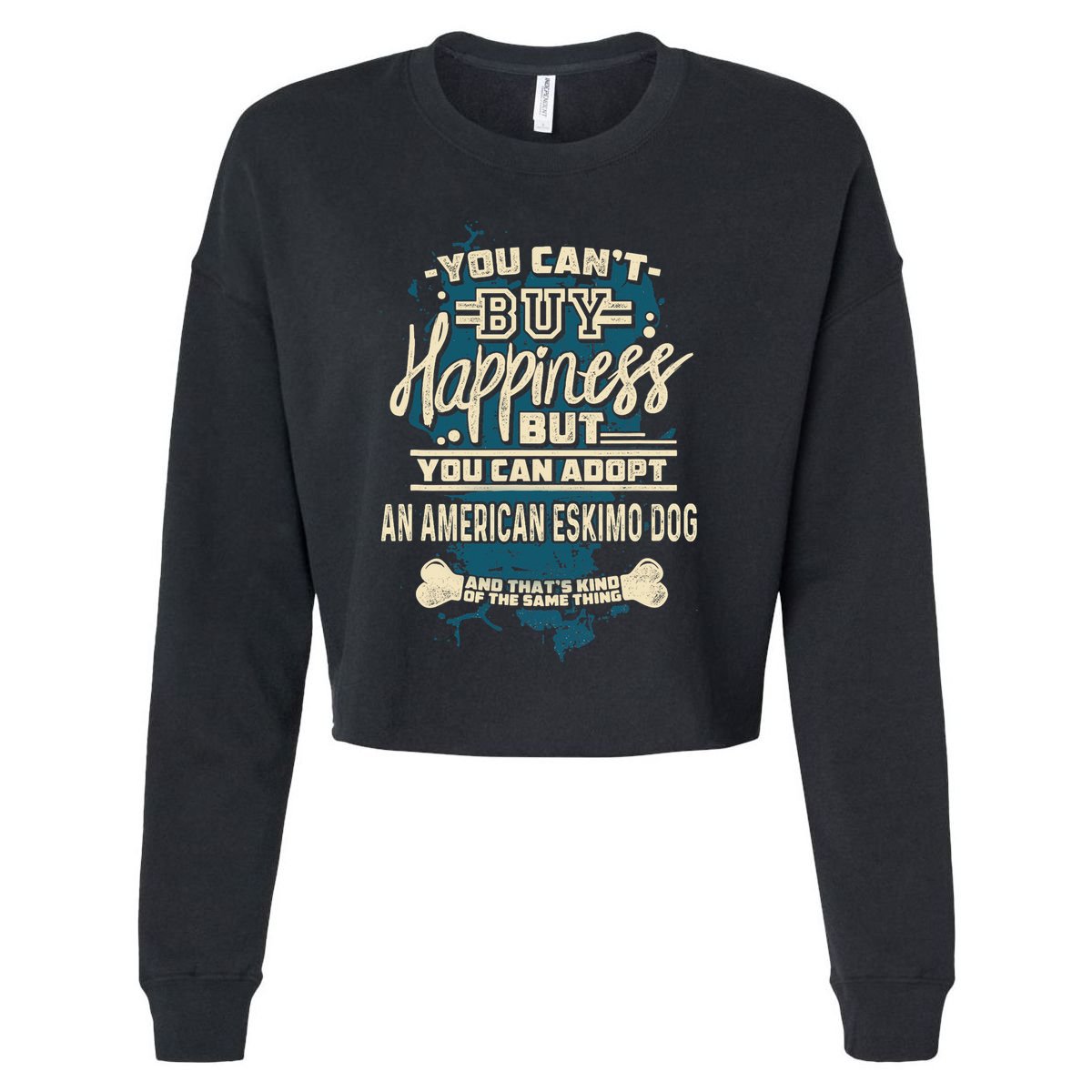 Adopt An American Eskimo Dog Rescue Dog Cropped Pullover Crew