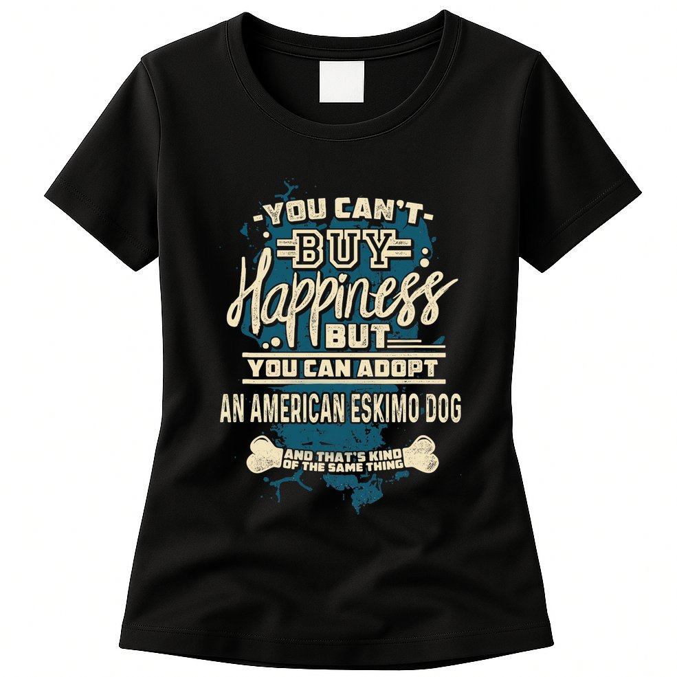 Adopt An American Eskimo Dog Rescue Dog Womens T-Shirt