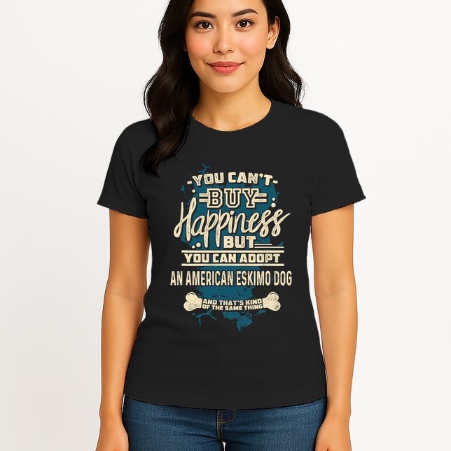 Adopt An American Eskimo Dog Rescue Dog Womens T-Shirt