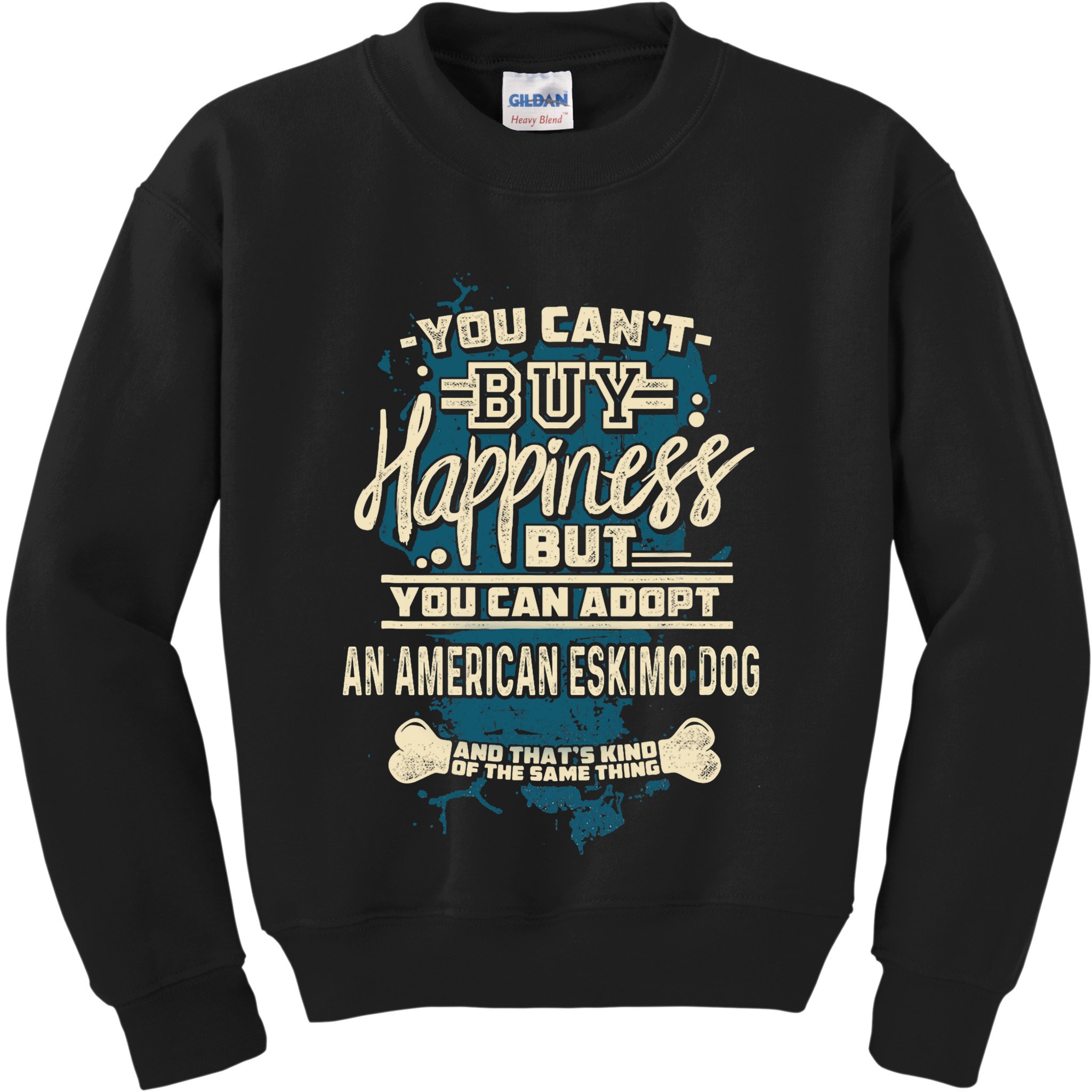 Adopt An American Eskimo Dog Rescue Dog Kids Sweatshirt