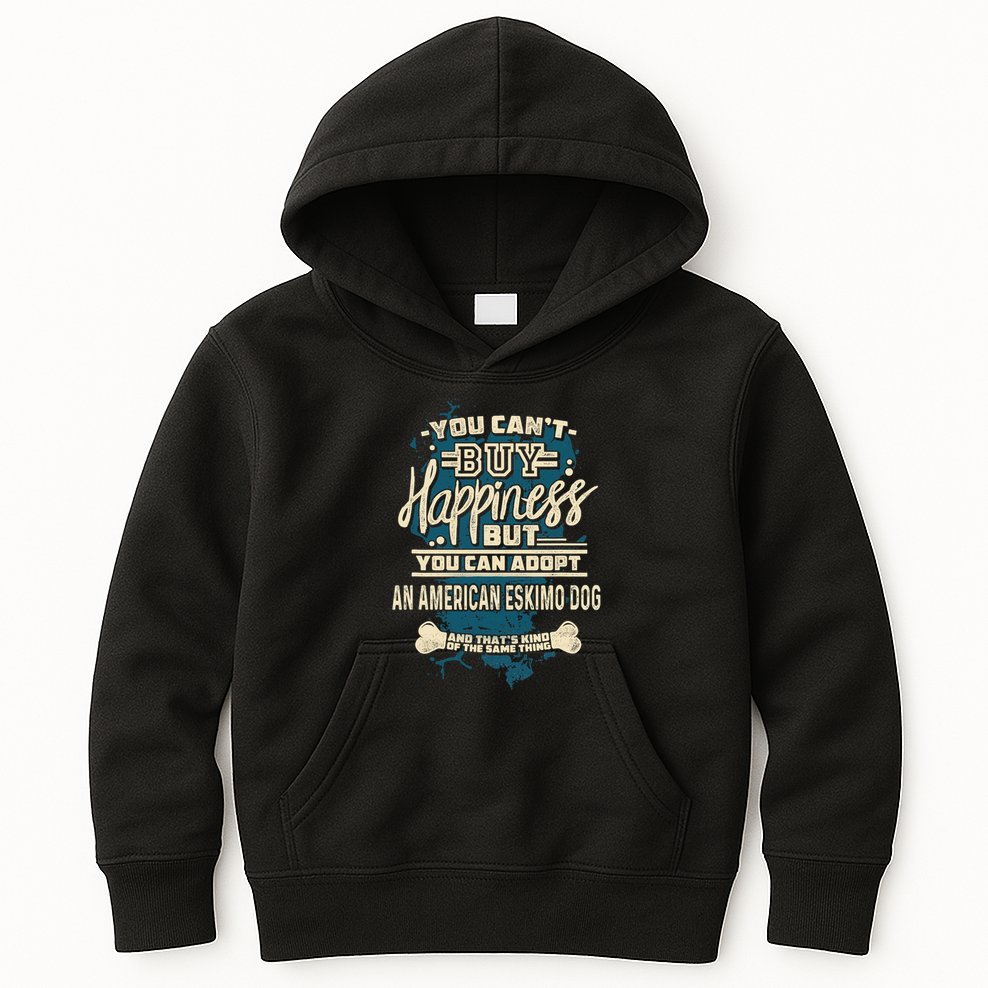 Adopt An American Eskimo Dog Rescue Dog Kids Hoodie