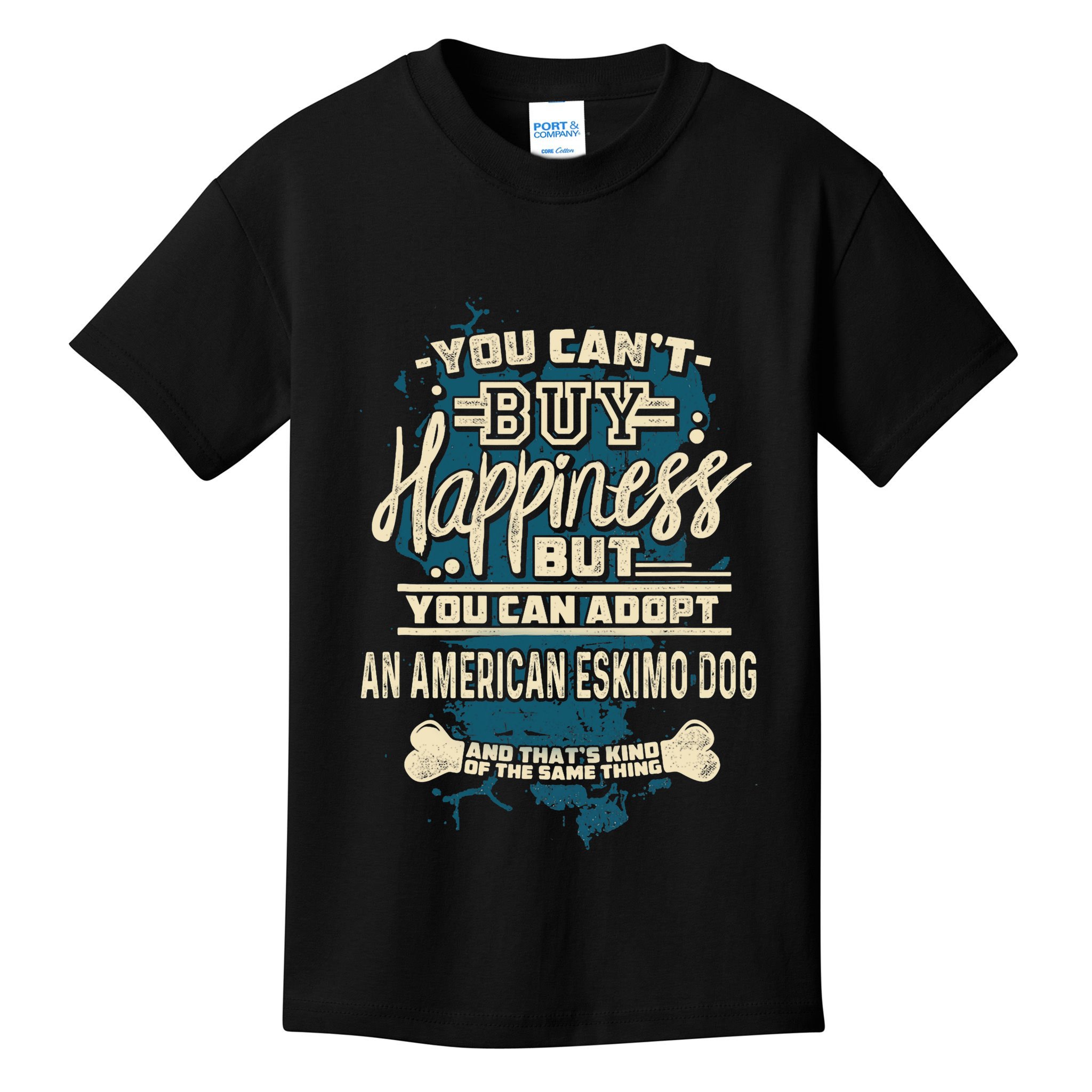 Adopt An American Eskimo Dog Rescue Dog Kids T-Shirt