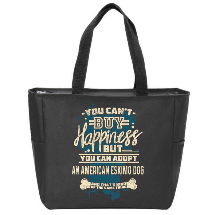 Adopt An American Eskimo Dog Rescue Dog Zip Tote Bag