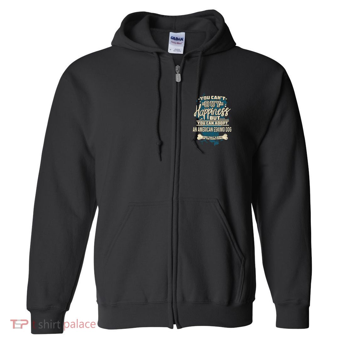 Adopt An American Eskimo Dog Rescue Dog Full Zip Hoodie