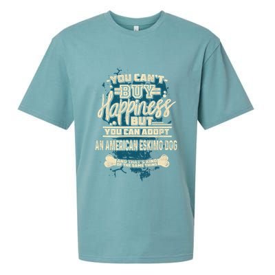 Adopt An American Eskimo Dog Rescue Dog Sueded Cloud Jersey T-Shirt