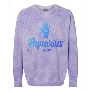 Aquarius Af / Aquarius Birthday Month Astrology And Zodiac Gift Colorblast Crewneck Sweatshirt