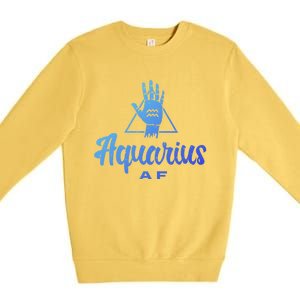 Aquarius Af / Aquarius Birthday Month Astrology And Zodiac Gift Premium Crewneck Sweatshirt