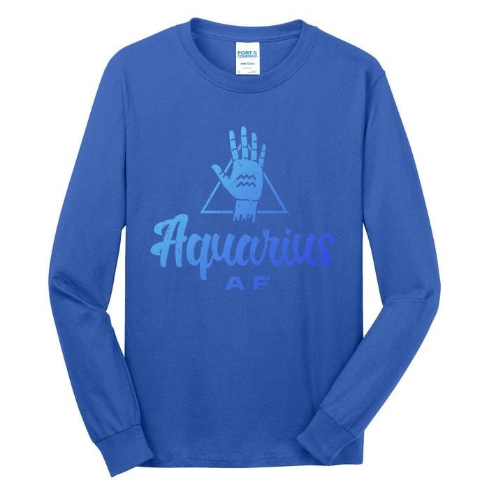 Aquarius Af / Aquarius Birthday Month Astrology And Zodiac Gift Tall Long Sleeve T-Shirt