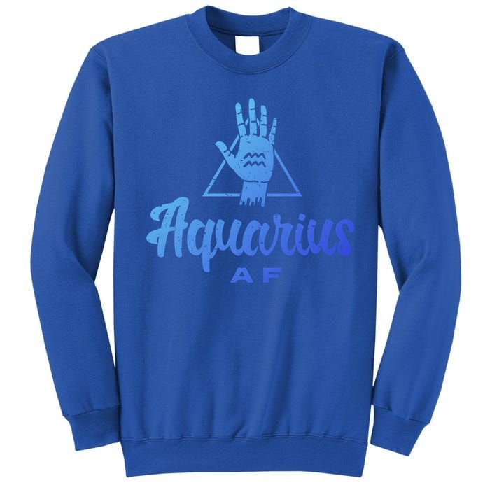 Aquarius Af / Aquarius Birthday Month Astrology And Zodiac Gift Tall Sweatshirt