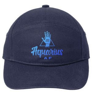 Aquarius Af / Aquarius Birthday Month Astrology And Zodiac Gift 7-Panel Snapback Hat