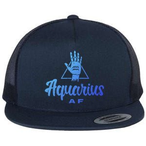 Aquarius Af / Aquarius Birthday Month Astrology And Zodiac Gift Flat Bill Trucker Hat