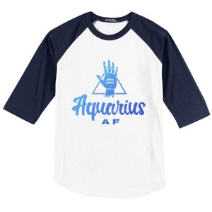 Aquarius Af / Aquarius Birthday Month Astrology And Zodiac Gift Baseball Sleeve Shirt