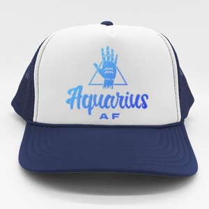 Aquarius Af / Aquarius Birthday Month Astrology And Zodiac Gift Trucker Hat