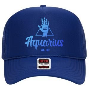 Aquarius Af / Aquarius Birthday Month Astrology And Zodiac Gift High Crown Mesh Back Trucker Hat