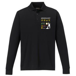 Archaeologist Archaeology Archeologist Archeology Performance Long Sleeve Polo