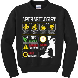 Archaeologist Archaeology Archeologist Archeology Kids Sweatshirt