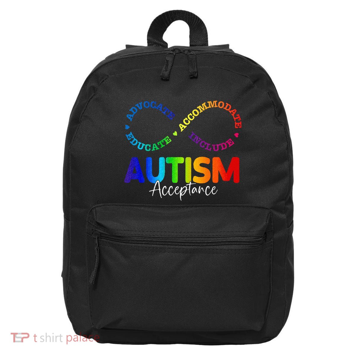 Autism Awareness Acceptance Infinity Symbol 16 in Basic Backpack