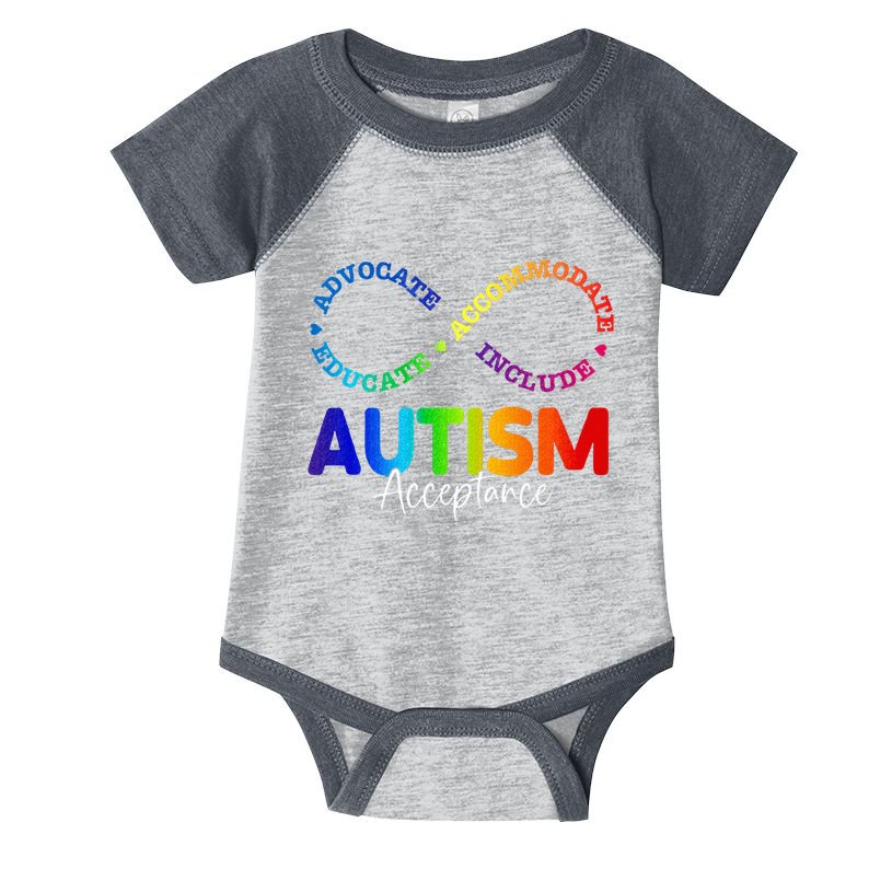 Autism Awareness Acceptance Infinity Symbol Infant Baby Jersey Bodysuit