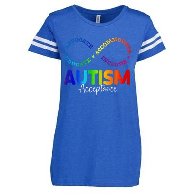 Autism Awareness Acceptance Infinity Symbol Enza Ladies Jersey Football T-Shirt