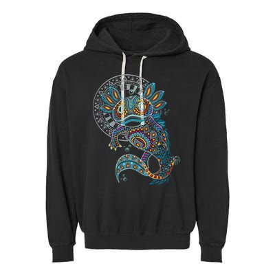 Axolotl Art Aztec Mexico Mexican Garment-Dyed Fleece Hoodie