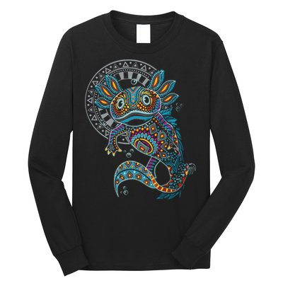 Axolotl Art Aztec Mexico Mexican Long Sleeve Shirt