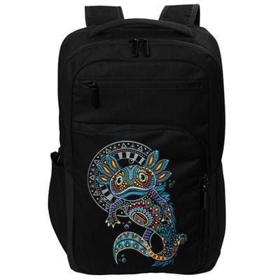 Axolotl Art Aztec Mexico Mexican Impact Tech Backpack