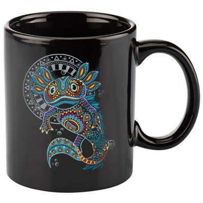 Axolotl Art Aztec Mexico Mexican 11oz C Handle Ceramic Mug