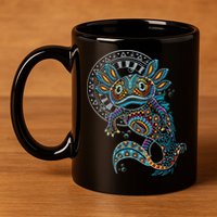 Axolotl Art Aztec Mexico Mexican 11oz C Handle Ceramic Mug