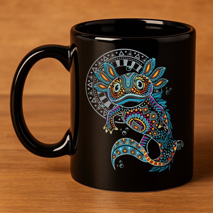 Axolotl Art Aztec Mexico Mexican 11oz C Handle Ceramic Mug