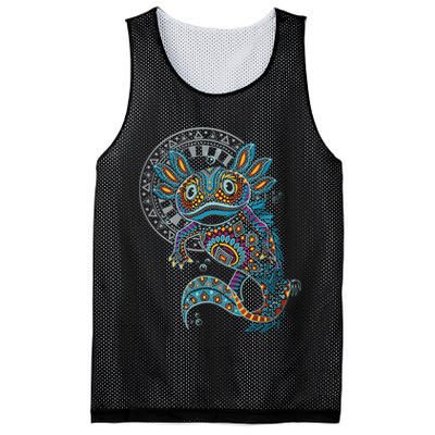 Axolotl Art Aztec Mexico Mexican Mesh Reversible Basketball Jersey Tank