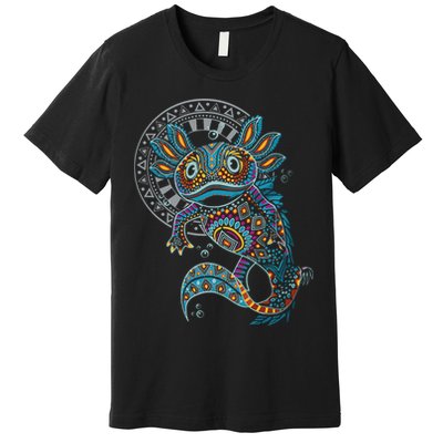 Axolotl Art Aztec Mexico Mexican Premium T-Shirt