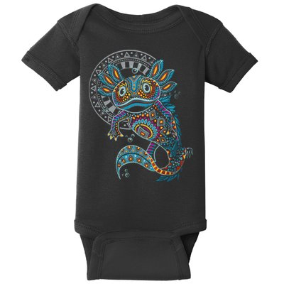Axolotl Art Aztec Mexico Mexican Baby Bodysuit