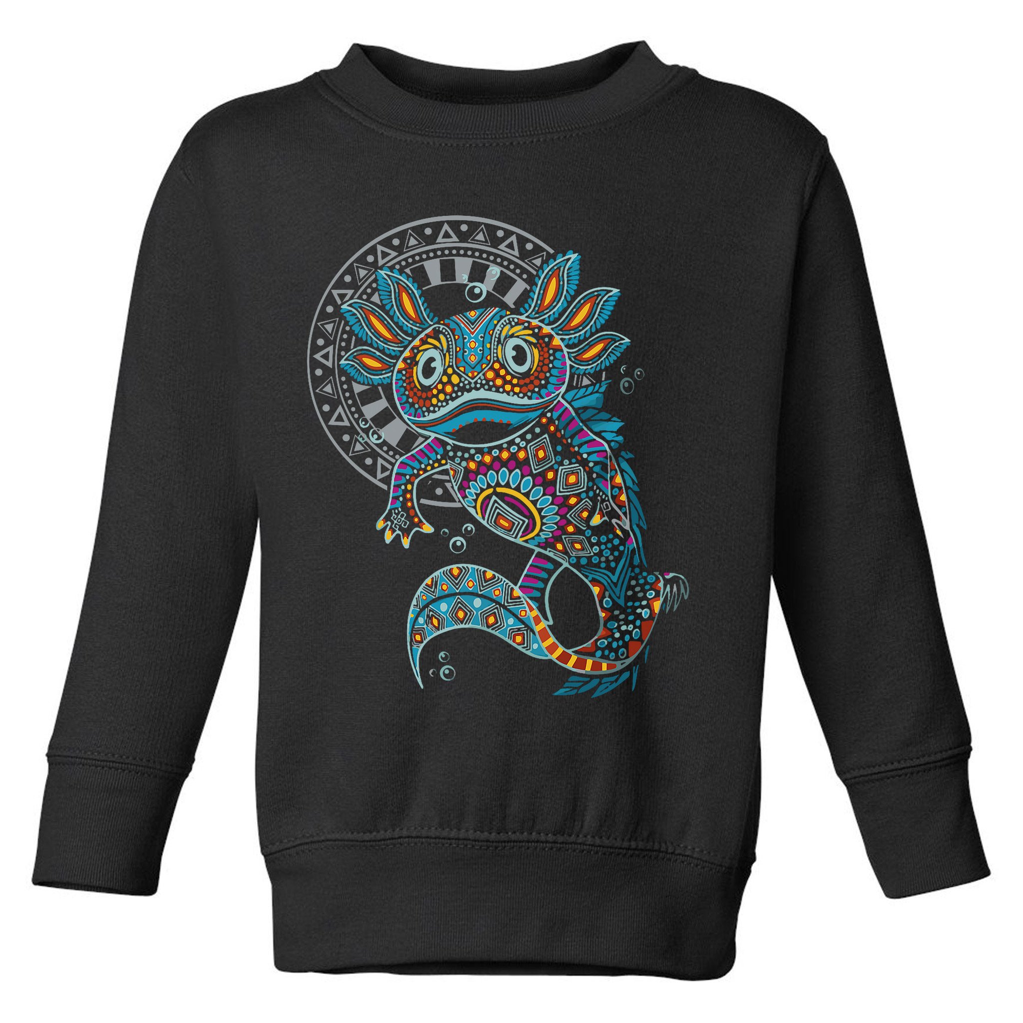 Axolotl Art Aztec Mexico Mexican Toddler Sweatshirt