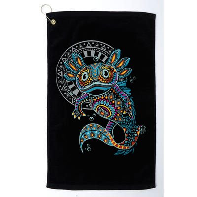 Axolotl Art Aztec Mexico Mexican Golf Towel