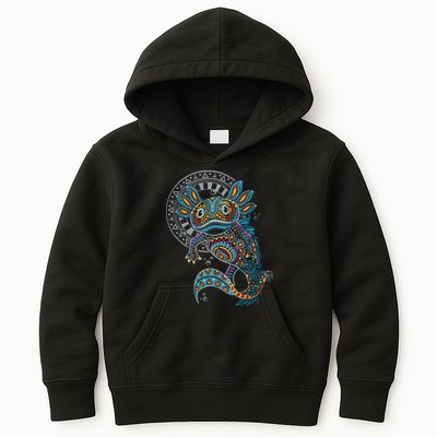 Axolotl Art Aztec Mexico Mexican Kids Hoodie
