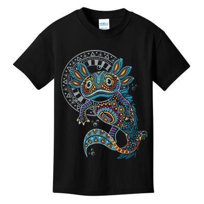 Axolotl Art Aztec Mexico Mexican Kids T-Shirt