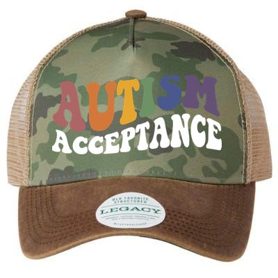 Autism Awareness Acceptance Retro Legacy Tie Dye Trucker Hat