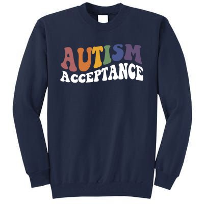 Autism Awareness Acceptance Retro Tall Sweatshirt