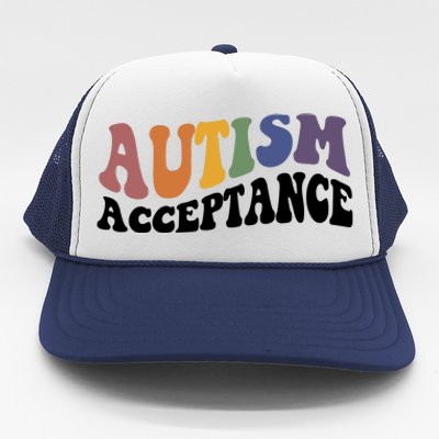 Autism Awareness Acceptance Retro Trucker Hat