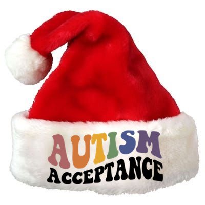 Autism Awareness Acceptance Retro Premium Christmas Santa Hat