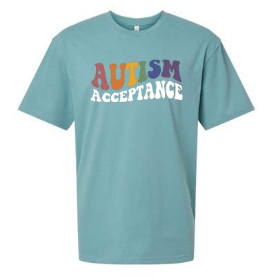 Autism Awareness Acceptance Retro Sueded Cloud Jersey T-Shirt