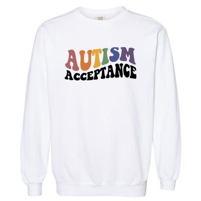 Autism Awareness Acceptance Retro Garment-Dyed Sweatshirt